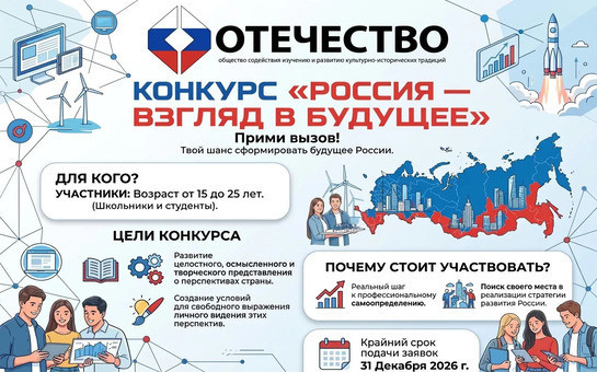 Информационный плакат конкурса «Россия — взгляд в будущее»